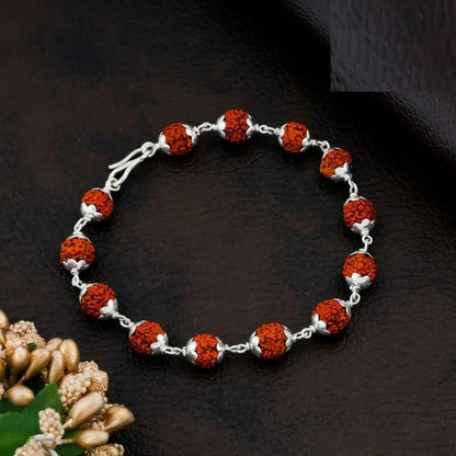 Rudraksha Bracelet Silver plated